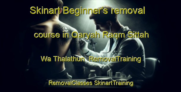 Skinart Beginner's removal course in Qaryah Raqm Sittah Wa Thalathun | #RemovalTraining #RemovalClasses #SkinartTraining-Egypt