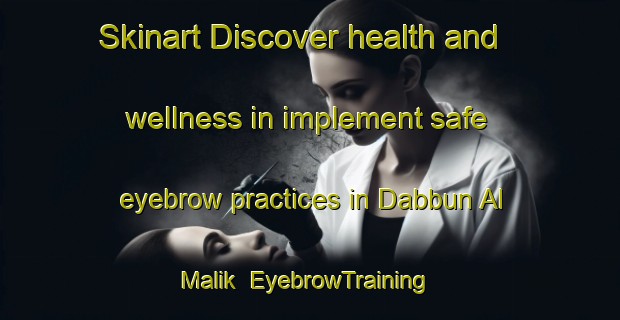 Skinart Discover health and wellness in implement safe eyebrow practices in Dabbun Al Malik | EyebrowTraining | EyebrowClasses | SkinartTraining-Egypt