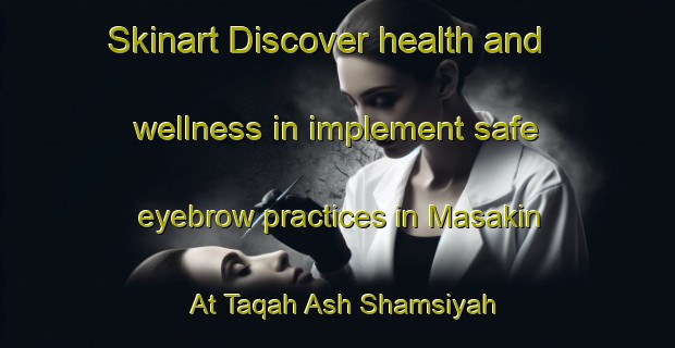 Skinart Discover health and wellness in implement safe eyebrow practices in Masakin At Taqah Ash Shamsiyah | EyebrowTraining | EyebrowClasses | SkinartTraining-Egypt