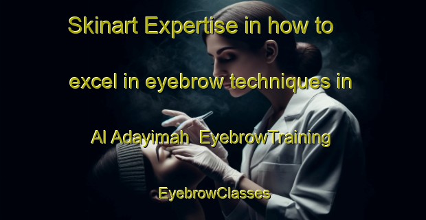 Skinart Expertise in how to excel in eyebrow techniques in Al Adayimah | EyebrowTraining | EyebrowClasses | SkinartTraining-Egypt