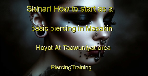Skinart How to start as a basic piercing in Masakin Hayat At Taawuniyat area | PiercingTraining | PiercingClasses | SkinartTraining-Egypt