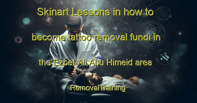 Skinart Lessons in how to become tattoo removal fundi in the Ezbet Ali Abu Himeid area | RemovalTraining | RemovalClasses | SkinartTraining-Egypt